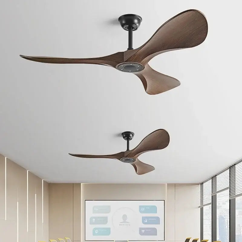 Black Wood 52-Inch Three-Blade Ceiling Fan