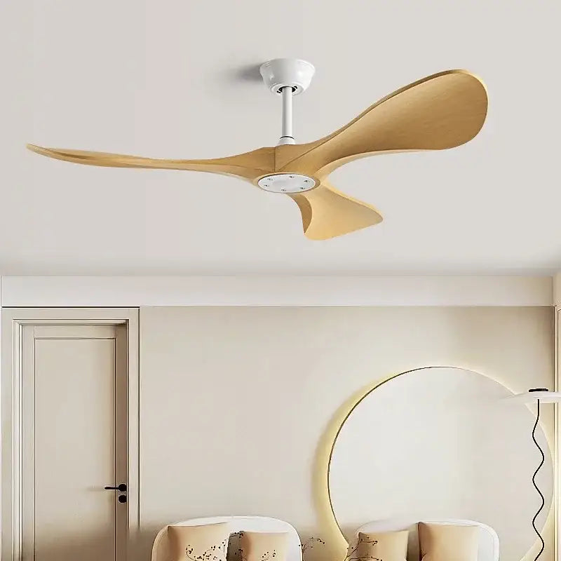 Black Wood 52-Inch Three-Blade Ceiling Fan