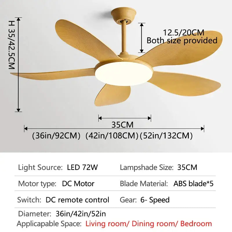 Black Walnut Ceiling Fan Light