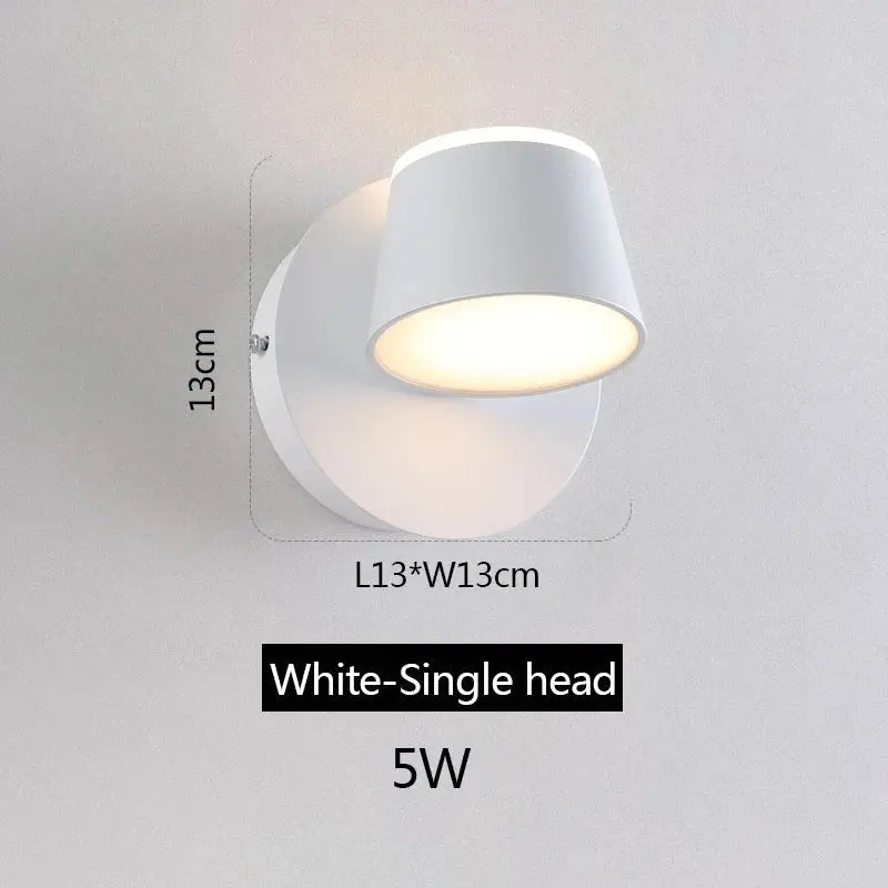 Black Adjustable Wall Sconce 3-Head 15W