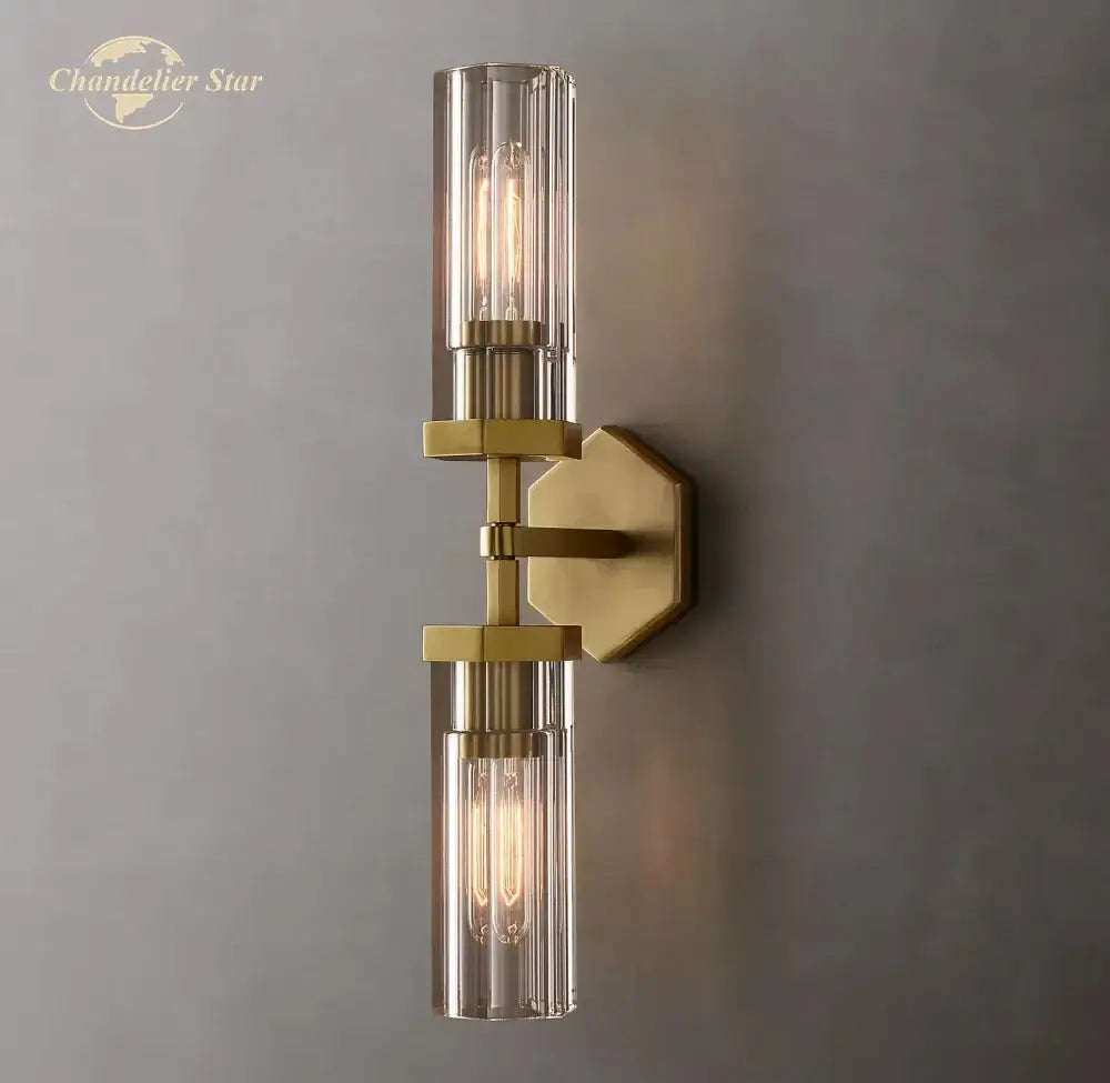 Black Hexagonal Crystal Sconce