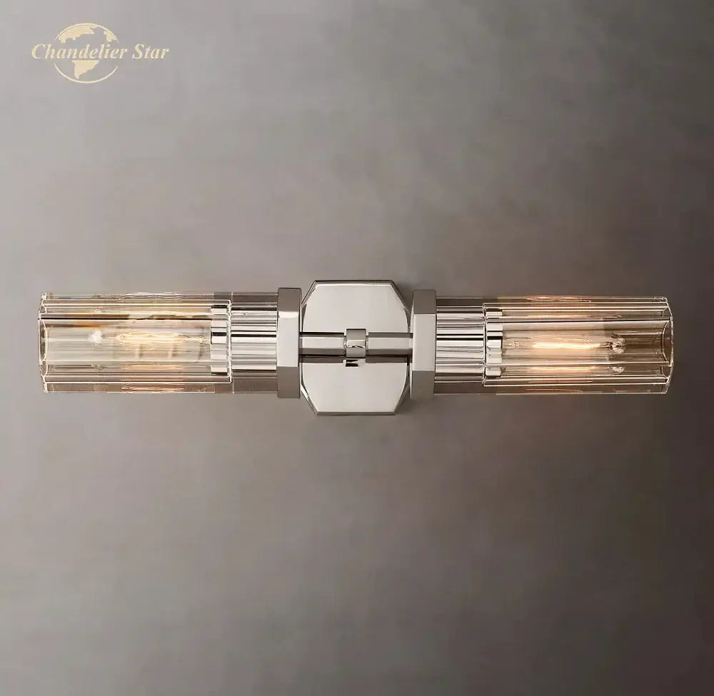 Black Hexagonal Crystal Sconce