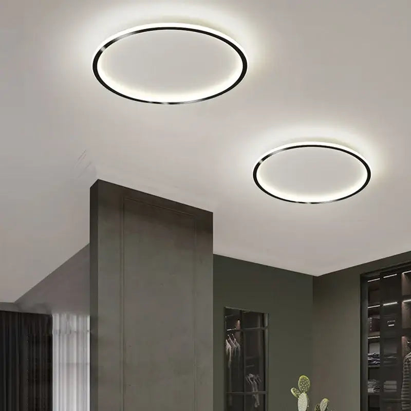 Black Ring Ceiling Light