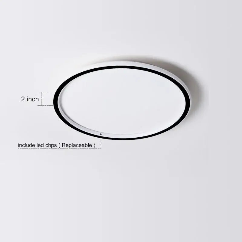 Black Ring Ceiling Light