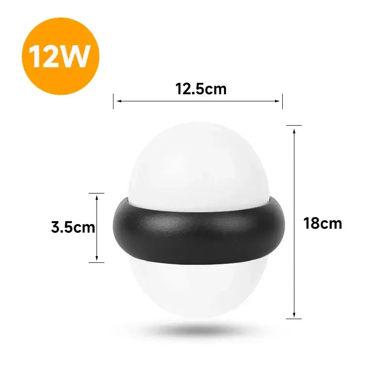 Black Dome LED Wall Light