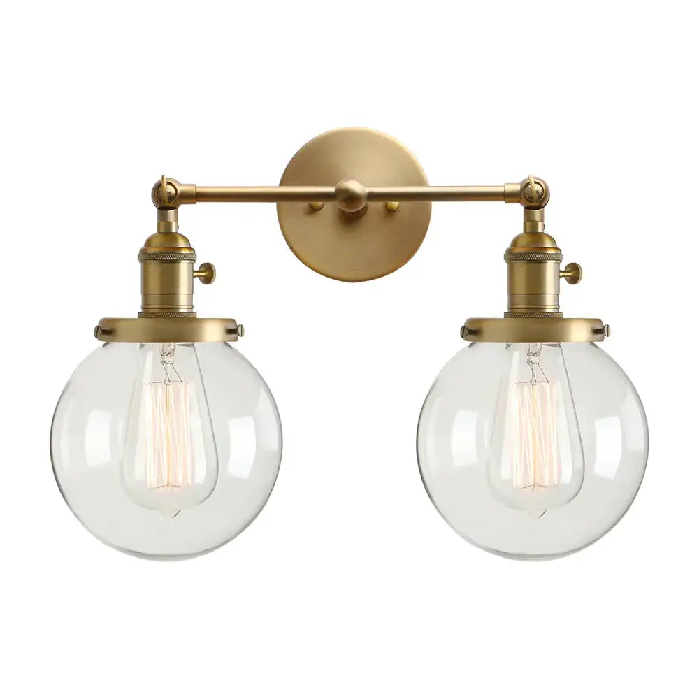 Black Globe Wall Sconce With Antique Finish