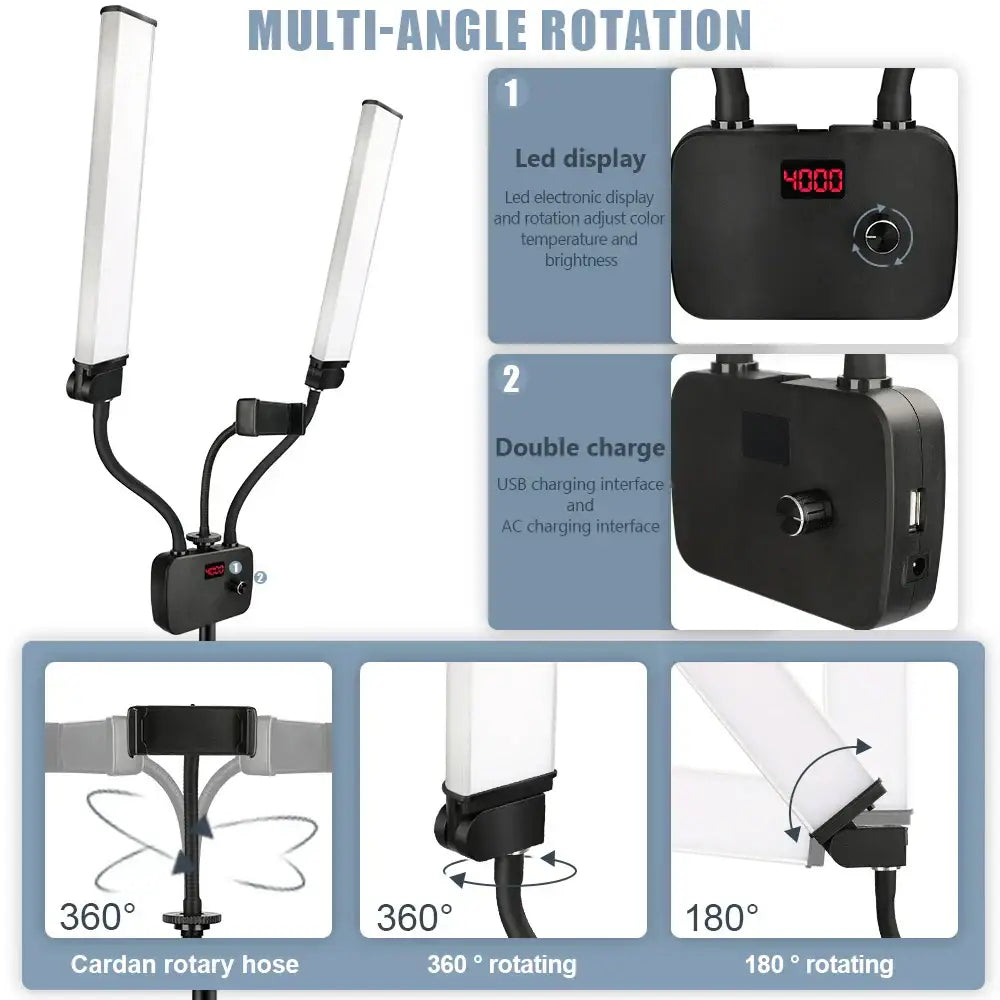 Black LED Beauty Floor Lamp