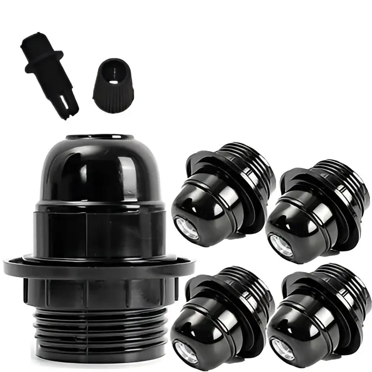 Black E27 Threaded Lamp Base
