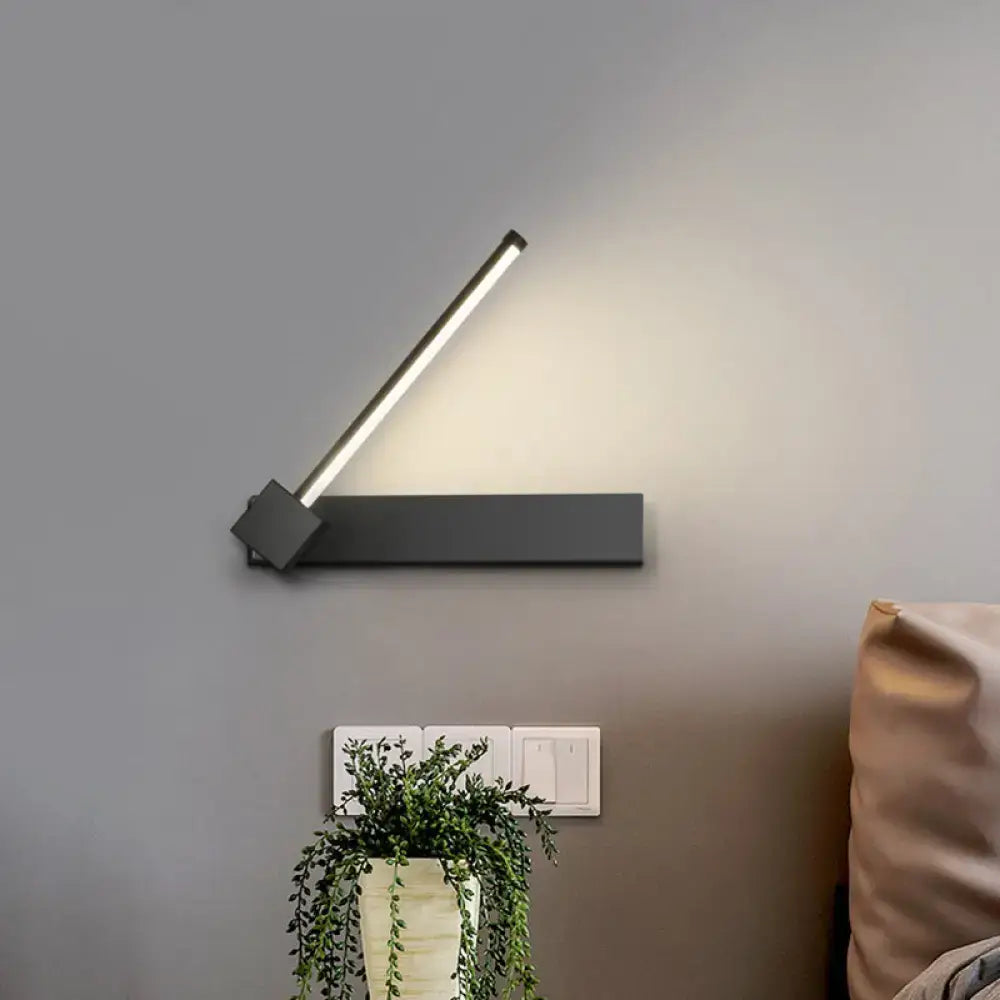 Black Rotatable LED Sconce