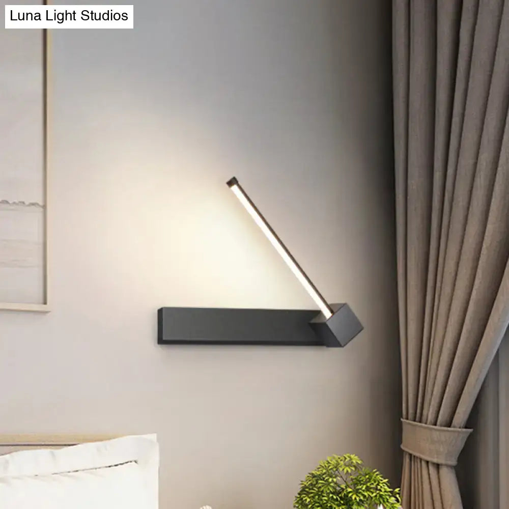 Black Rotatable LED Sconce