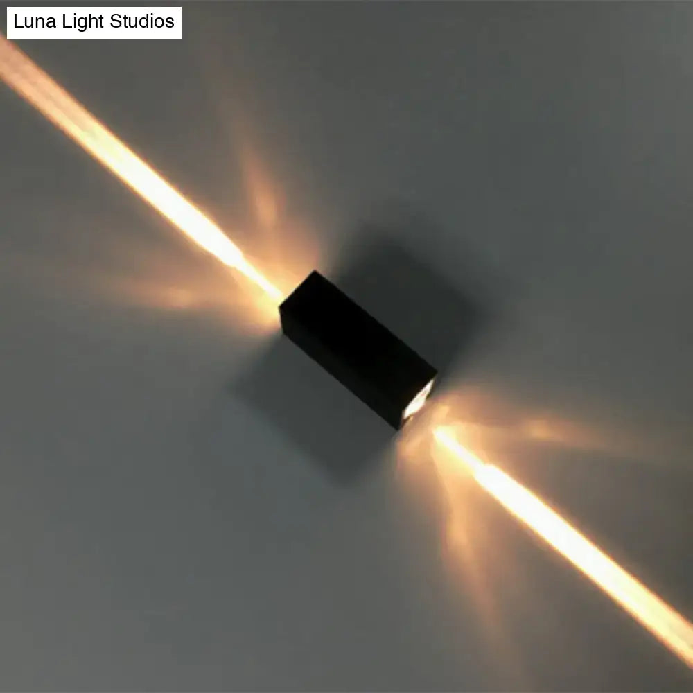 Black Dual Beam Wall Lamp