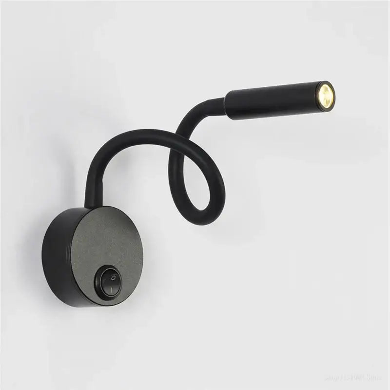 Black Gooseneck Wall Sconce for Reading Nook