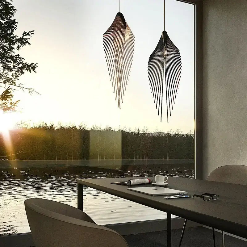 Black Wing Pendant Light