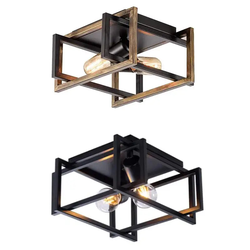 Black Geometric Ceiling Chandelier