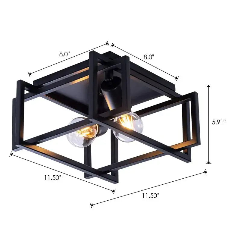 Black Geometric Ceiling Chandelier