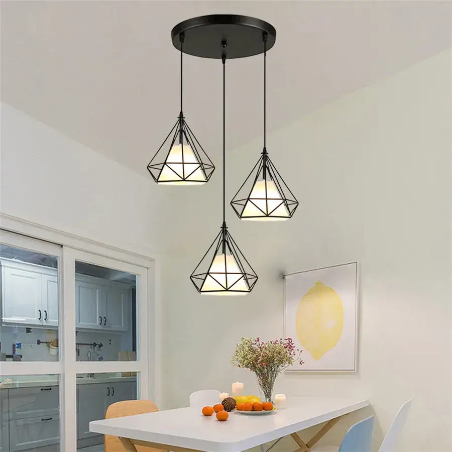 Black Diamond Pendant Trio