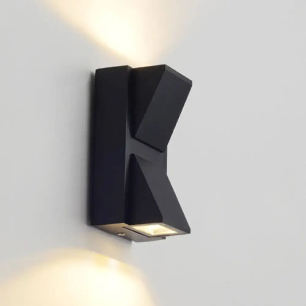 Black Outdoor Patio Two-Light Wall Sconce