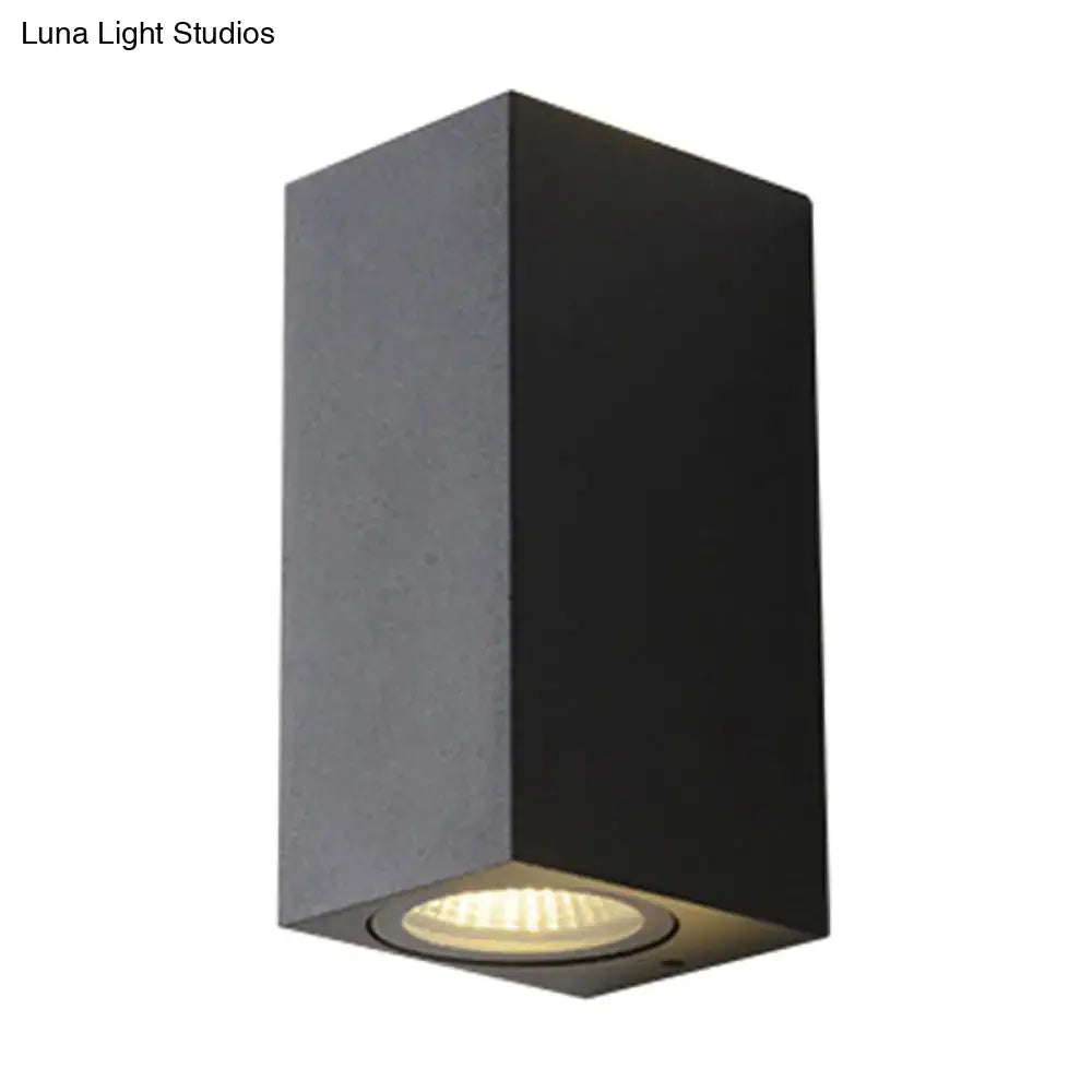 Black Outdoor Patio Two-Light Wall Sconce