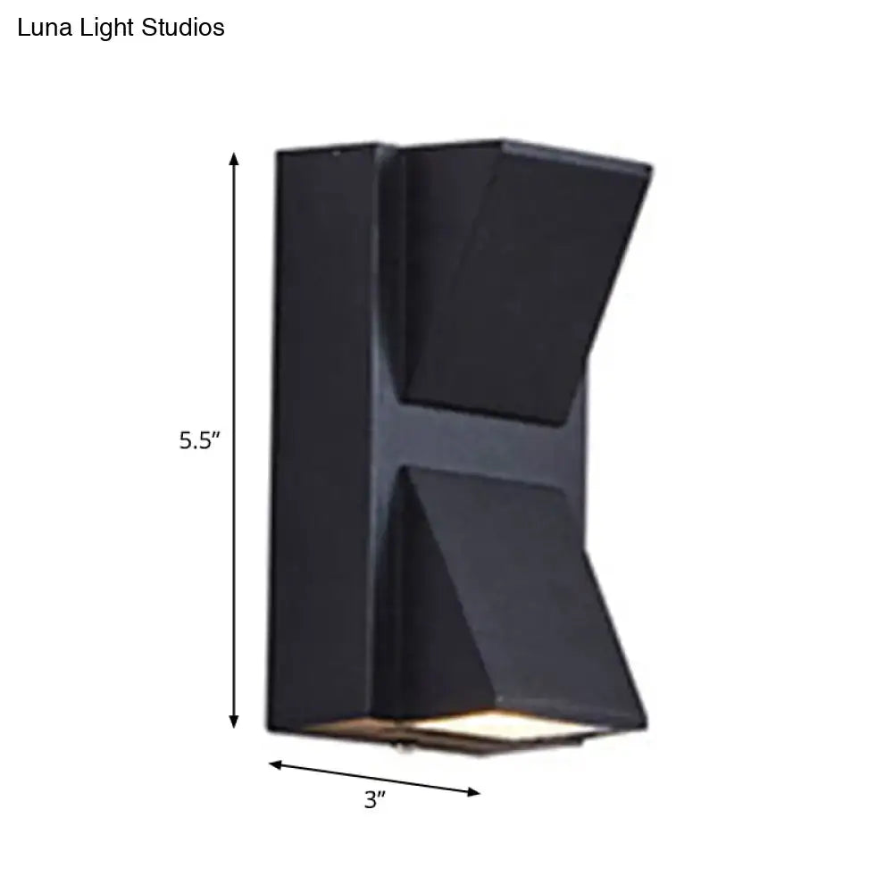 Black Outdoor Patio Two-Light Wall Sconce