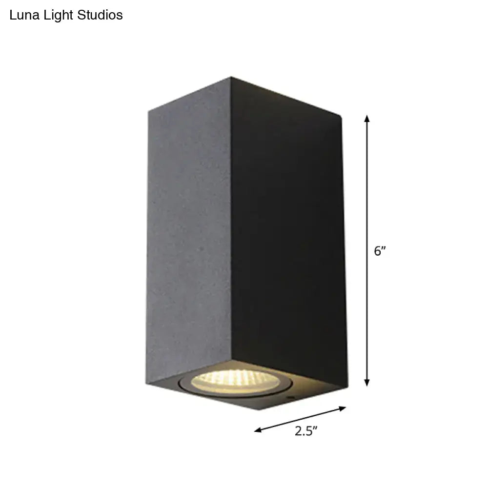 Black Outdoor Patio Two-Light Wall Sconce