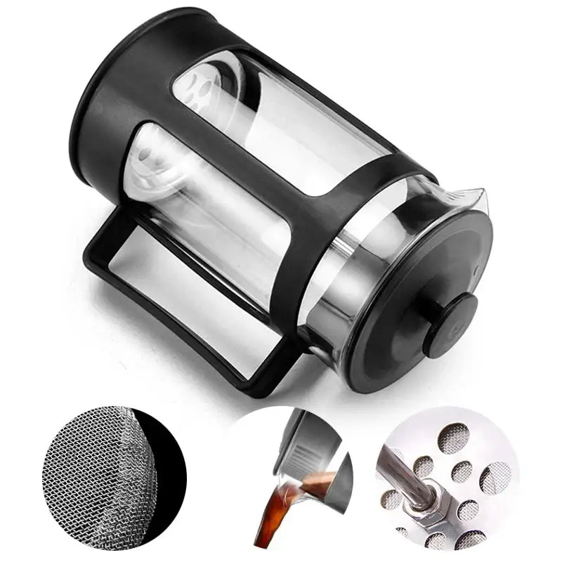 Black Glass 350ml French Press
