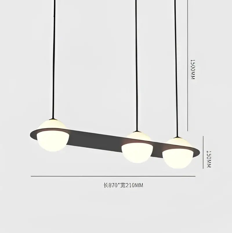 Black Geometric Glass Chandelier