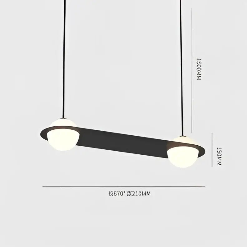 Black Geometric Glass Chandelier