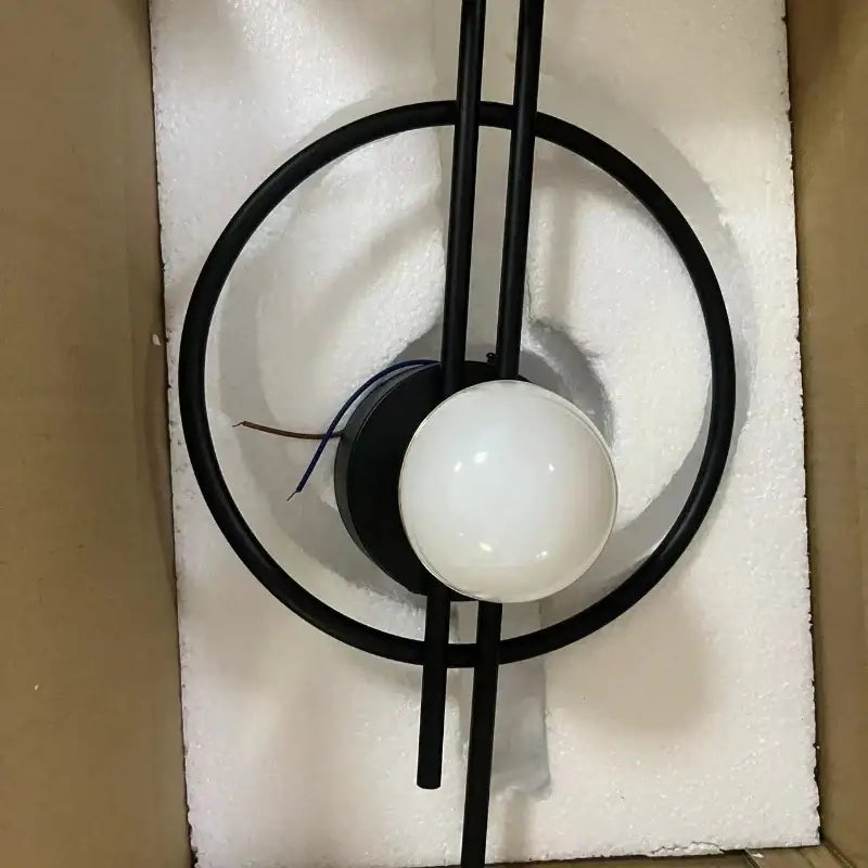 Black Glass Living Room Wall Lamp