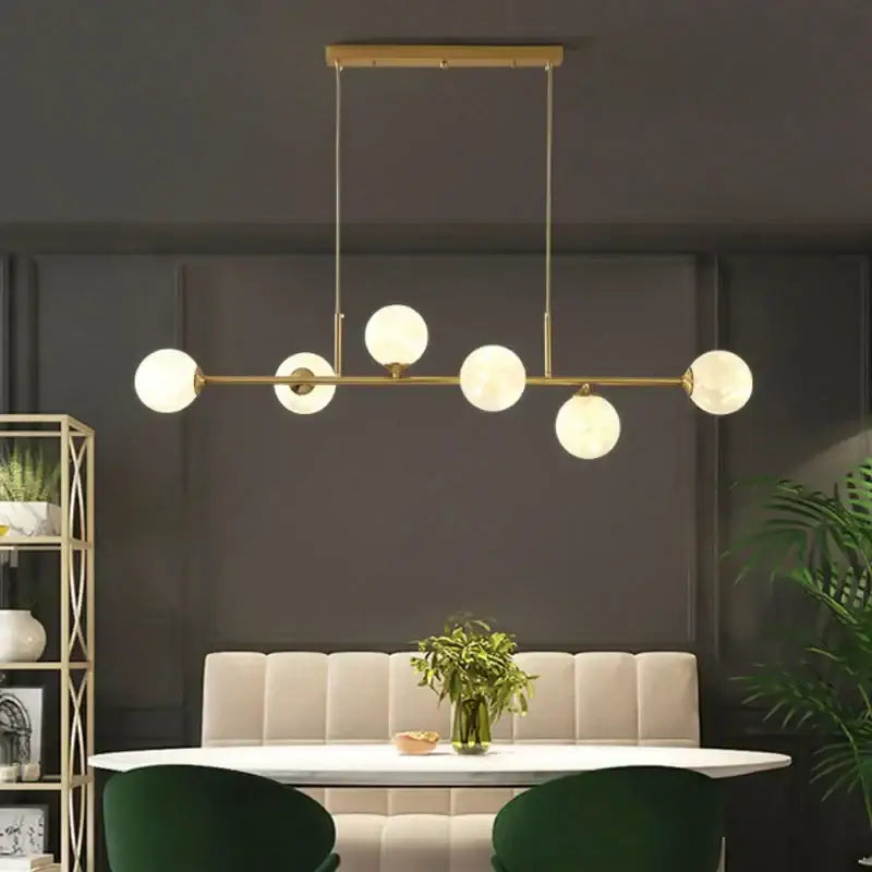 Black Glass LED Chandelier with Cold White Light