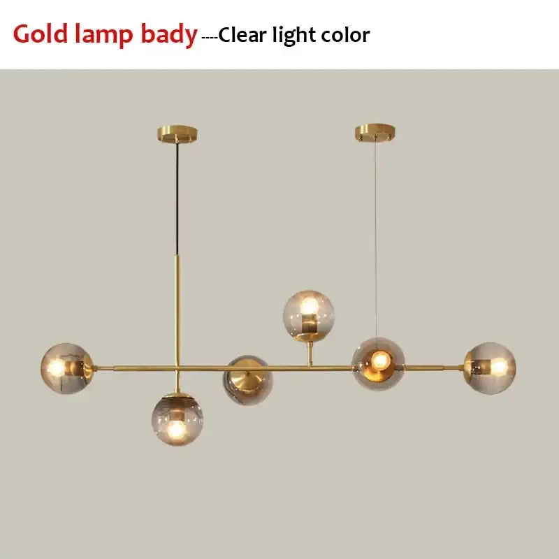 Black Glass LED Chandelier with Cold White Light