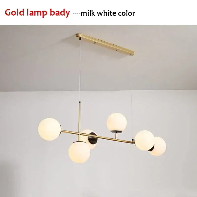 Black Glass LED Chandelier with Cold White Light