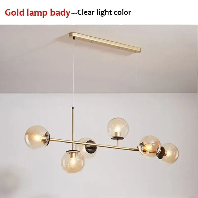 Black Glass LED Chandelier with Cold White Light