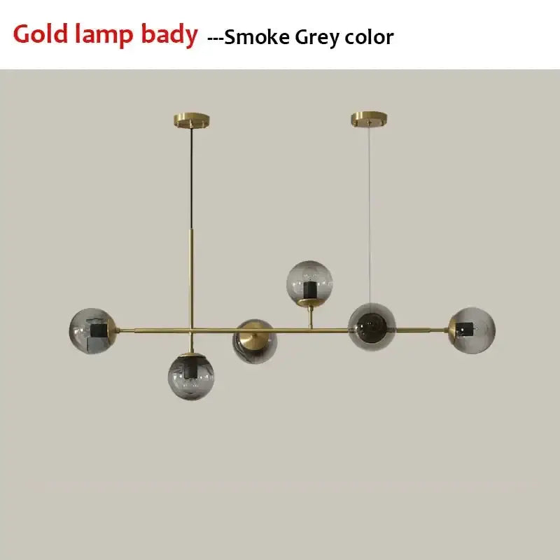 Black Glass LED Chandelier with Cold White Light