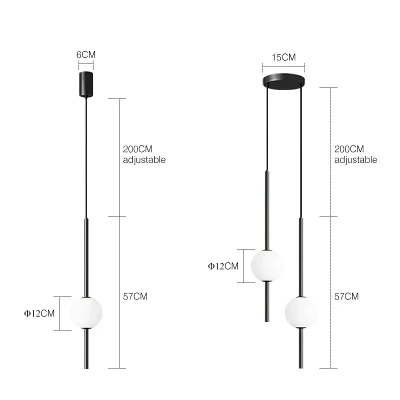 Black Glass Pendant Lights