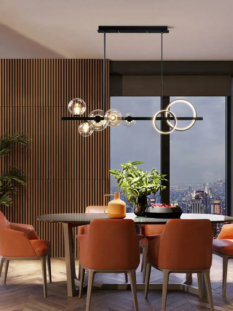 Smoky Gray Glass Chandelier