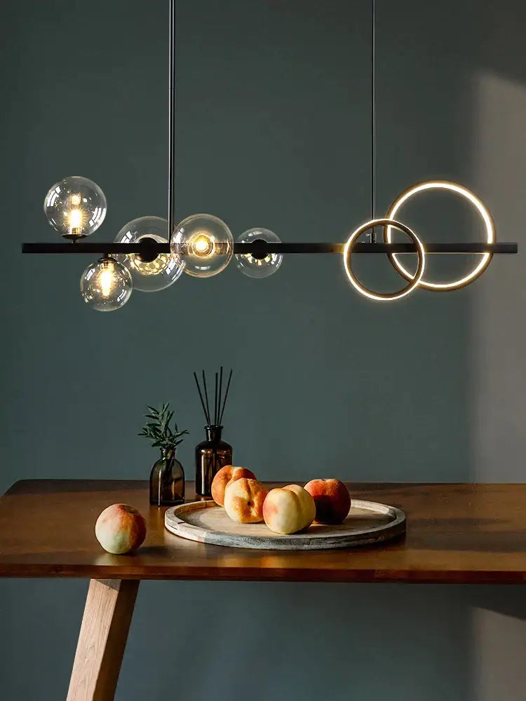 Smoky Gray Glass Chandelier