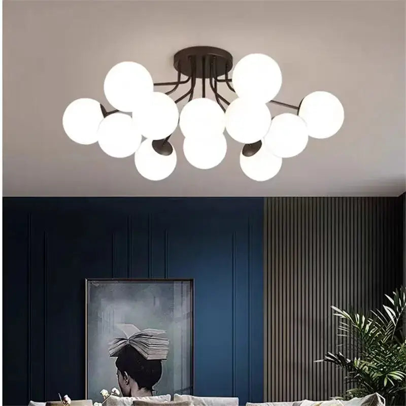 Gold Glass Bubble Ceiling Light
