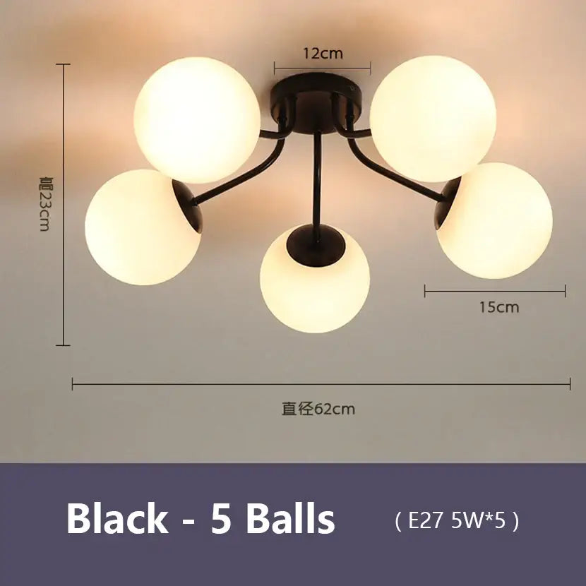 Gold Glass Bubble Ceiling Light