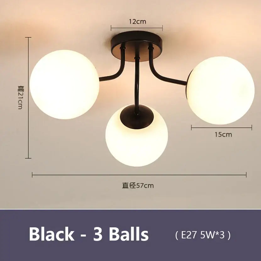 Gold Glass Bubble Ceiling Light