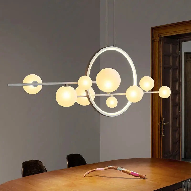 Warm White Glass Chandelier