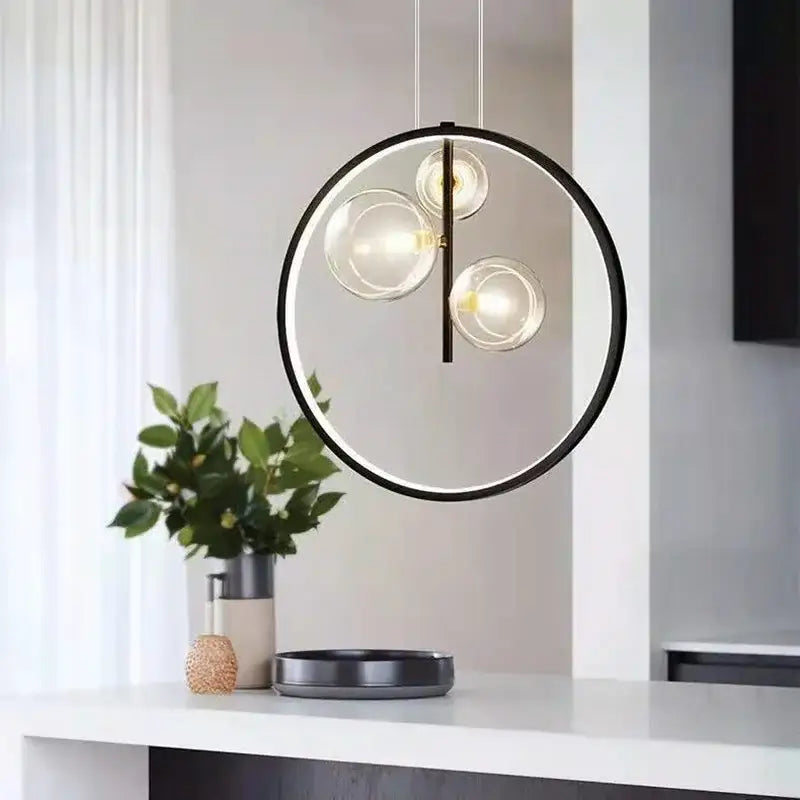 Warm White Glass Chandelier