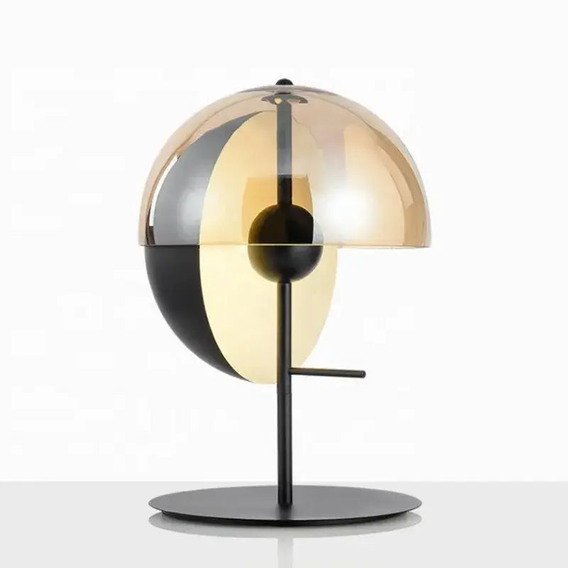 Black Glass Bedside Lamp