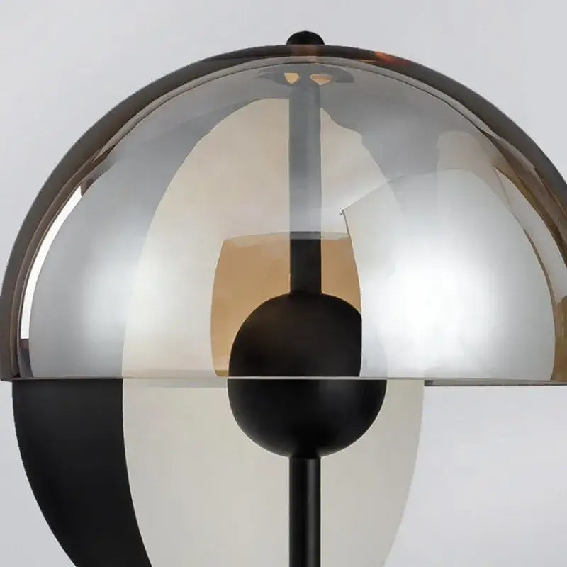 Black Glass Bedside Lamp