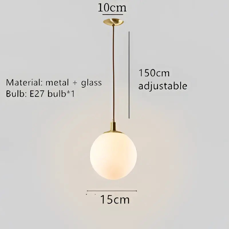 Black Glass Bubble Pendant with Nine LED Bulbs