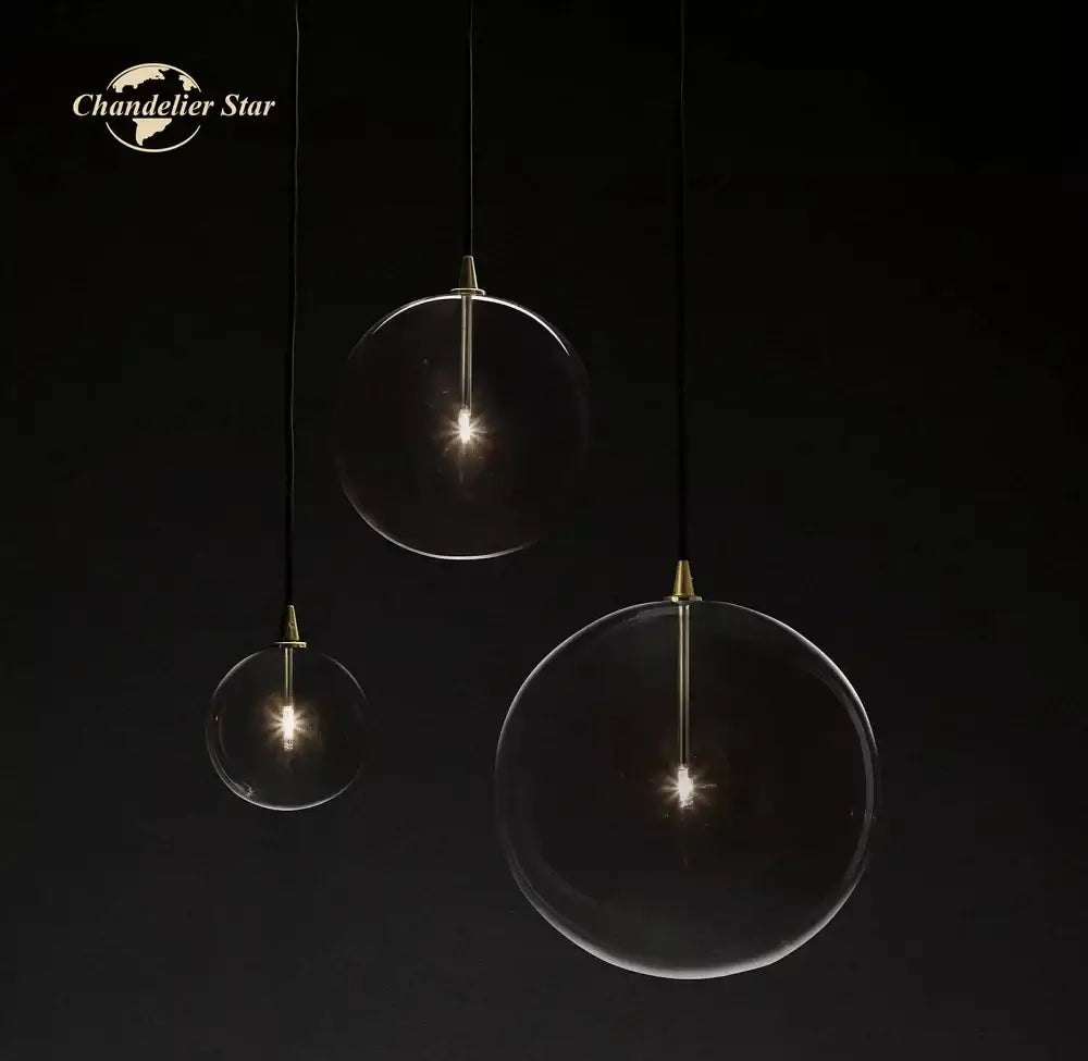 Nickel Glass Globe Pendant