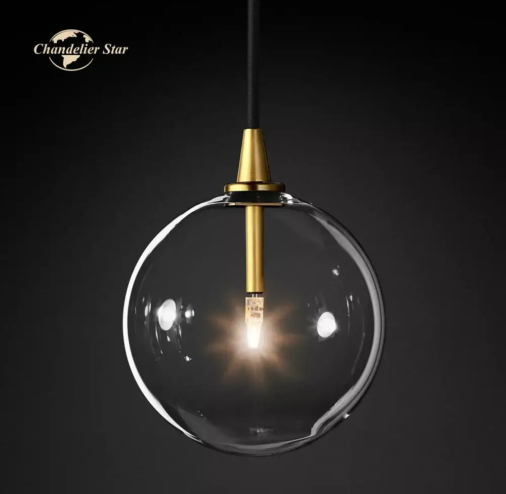 Nickel Glass Globe Pendant