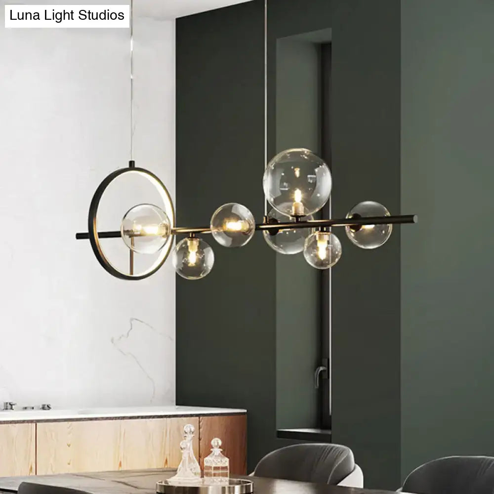 Black Glass Globe Pendant