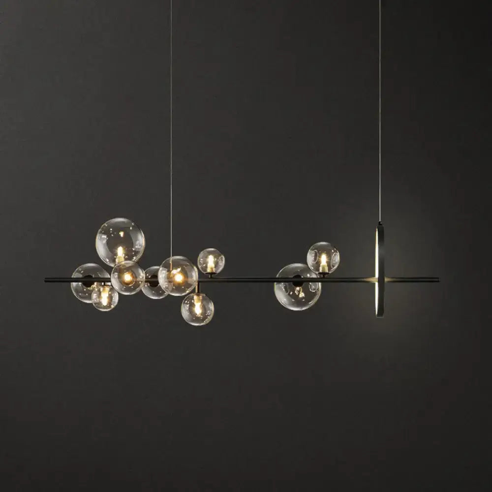 Black Glass Globe Pendant