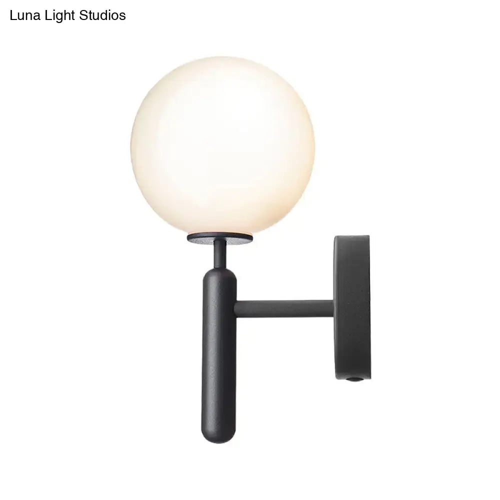 Black Glass Globe Lamp