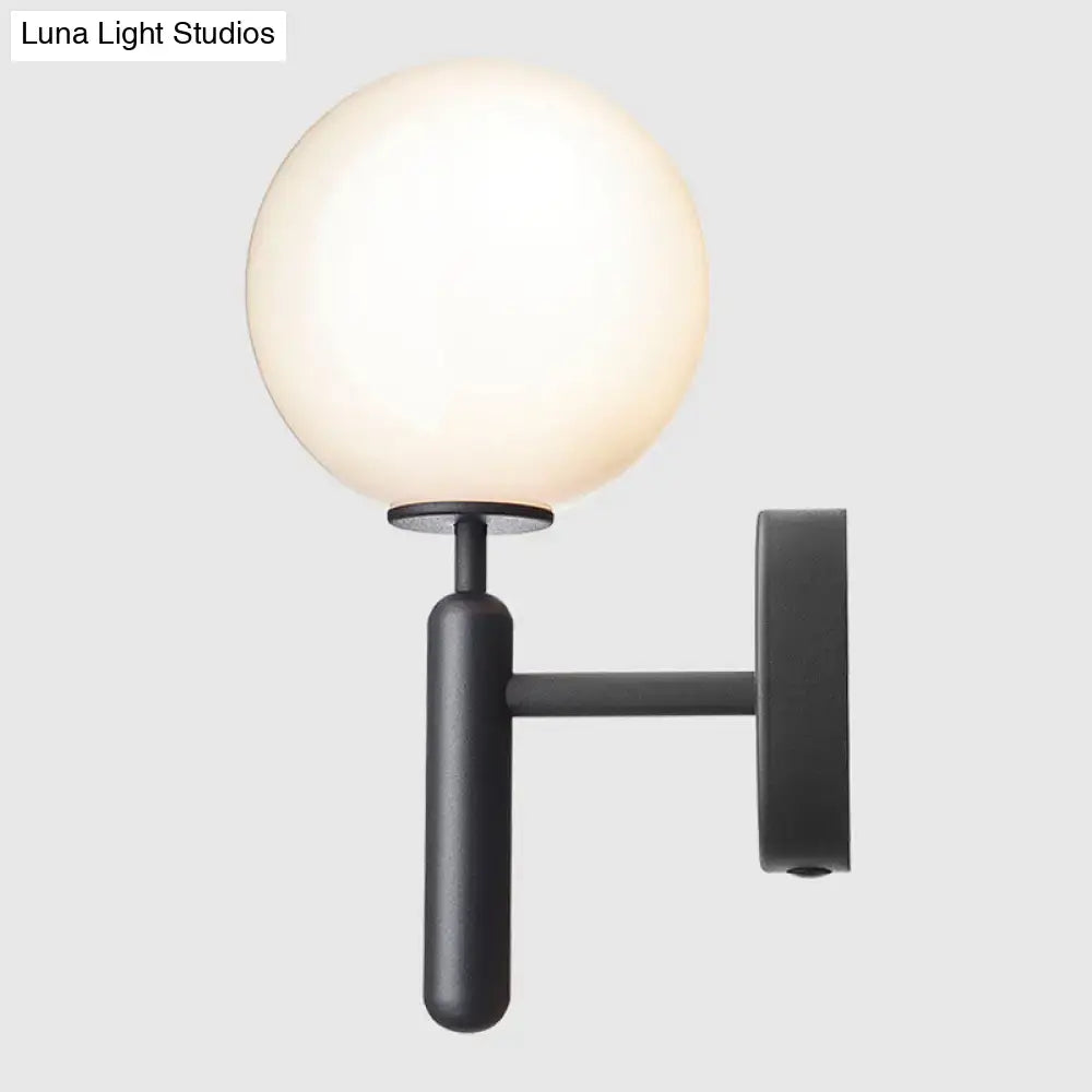 Black Glass Globe Lamp